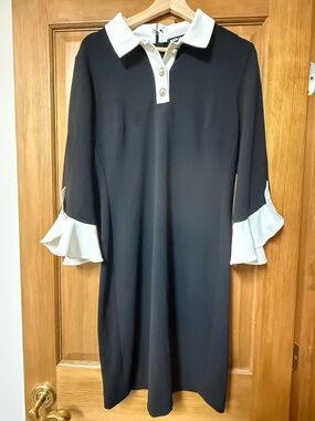 Black And Black Dress With A White Collar for Sale up to 90% Off: Poshmark
